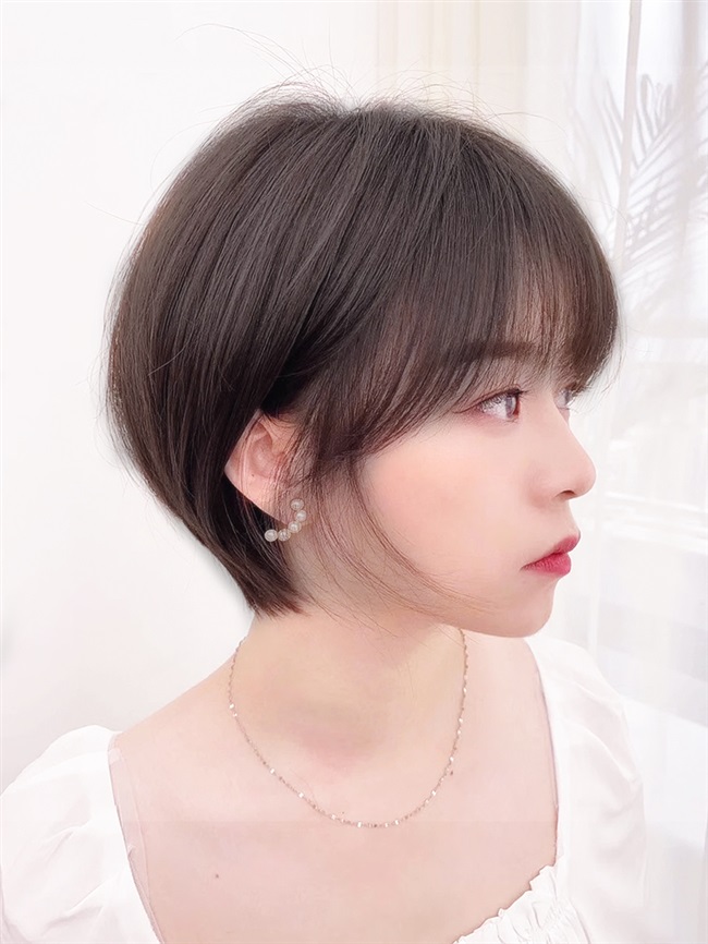 新假发女短发全头套女真人发丝自然时尚波波头圆脸