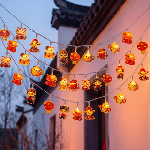 2026马年新年灯串过年装饰挂件发光灯笼春节挂饰户外院子氛围布置