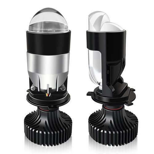 新款双灯杯H4远近一体双光透镜 汽车led大灯超亮改装车头灯鱼眼灯