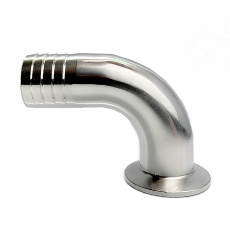 304/316不锈钢快装皮管弯头卡箍90度卫生级弯管皮接宝塔接头