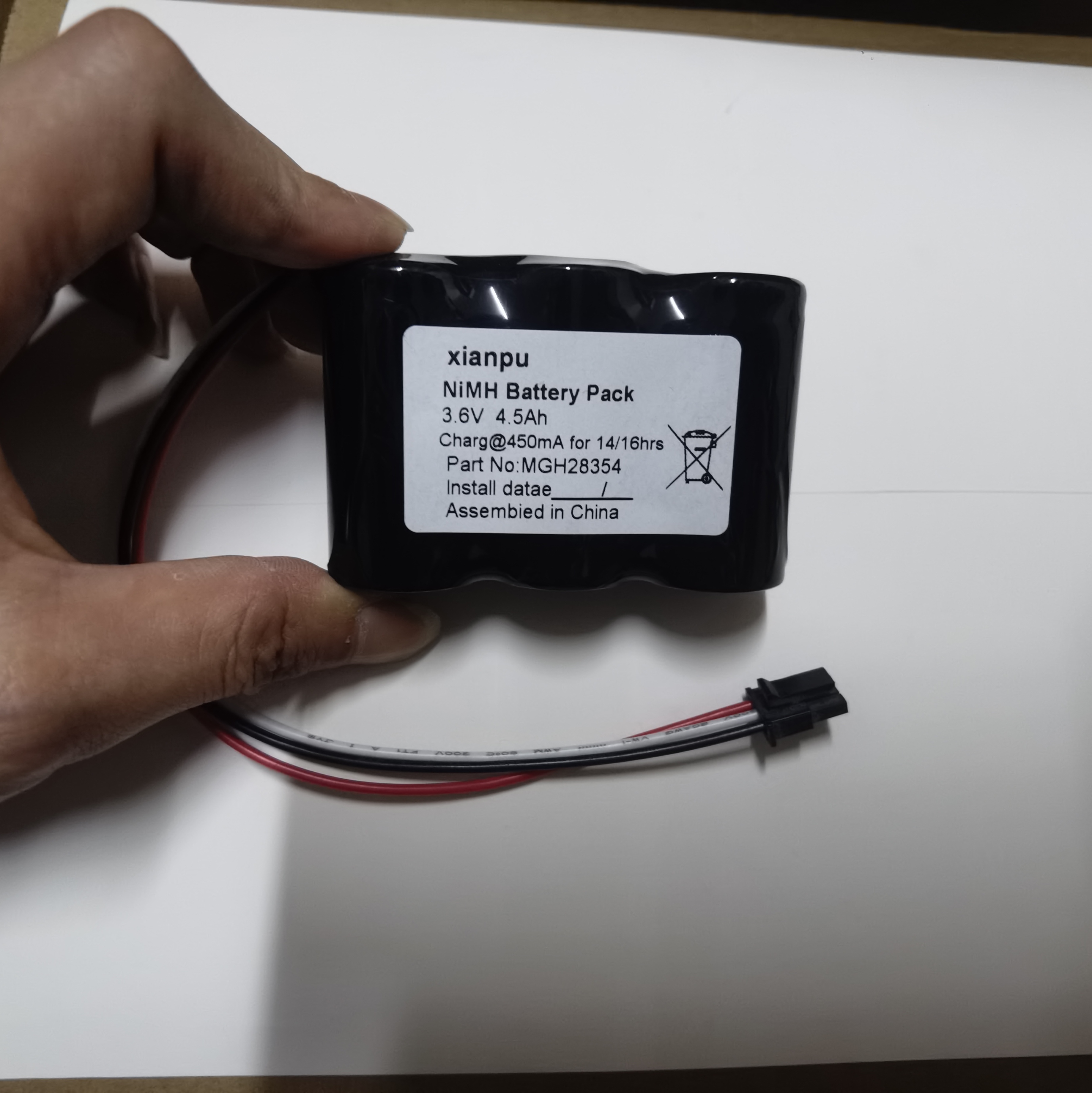 MGH28354 3.6V 4.5Ah xianpu现普 NiMH Battery Pack