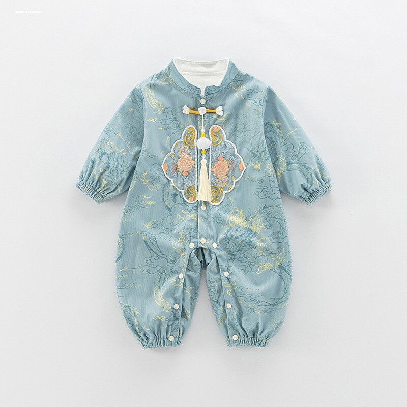 周岁礼服男宝宝满月百天抓周拜年服生日国潮婴儿唐装中式古装春秋