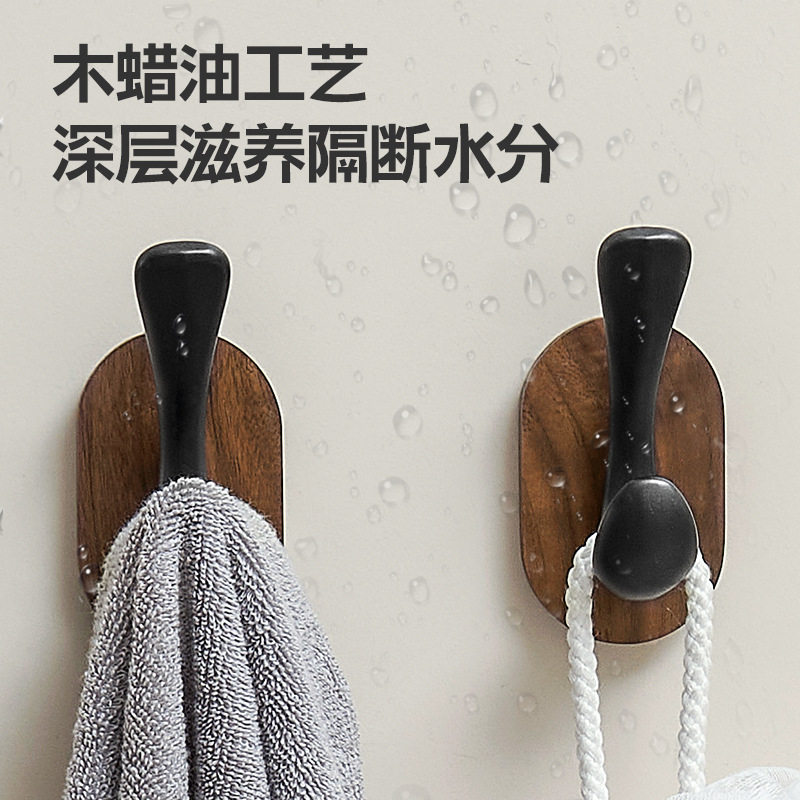 胡桃木门后挂钩粘胶挂衣