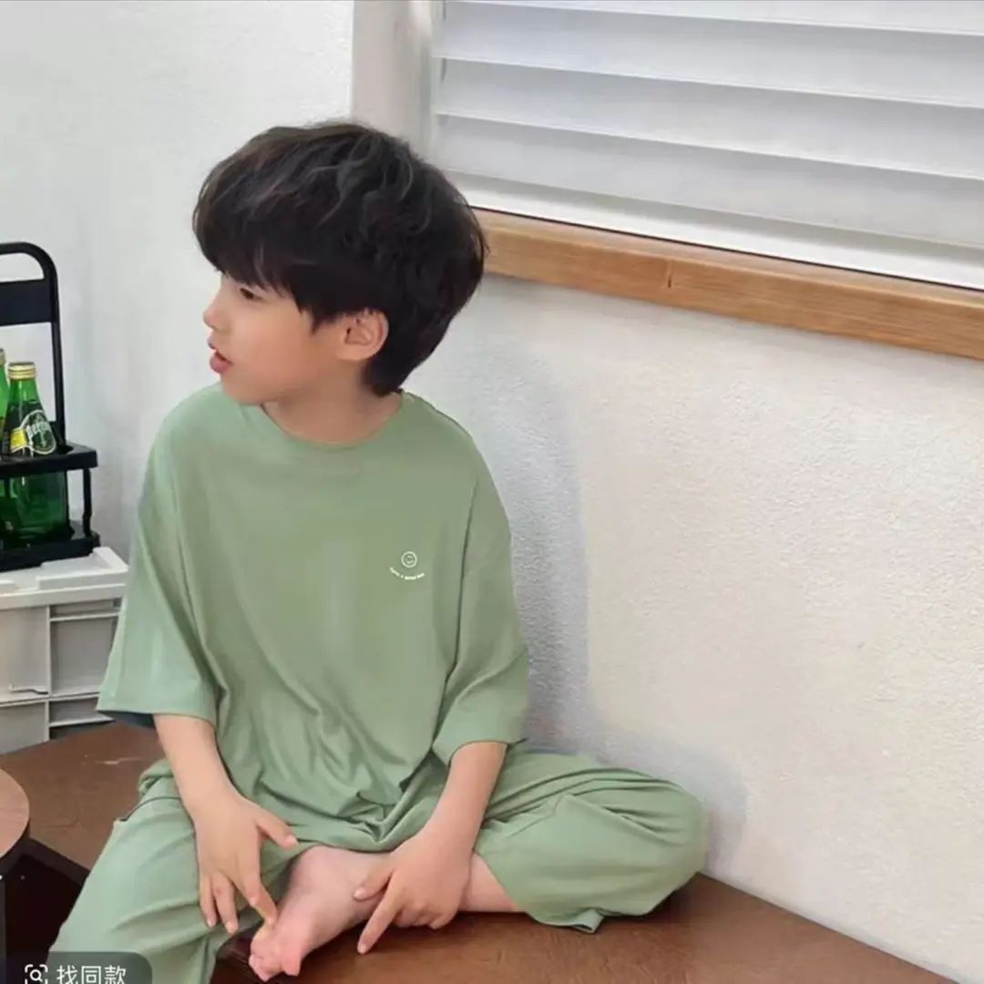 儿童夏季莫代尔家居服中
