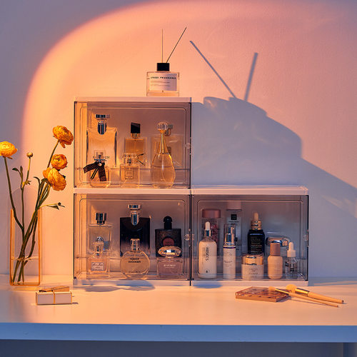 香水收纳盒大容量防尘亚
