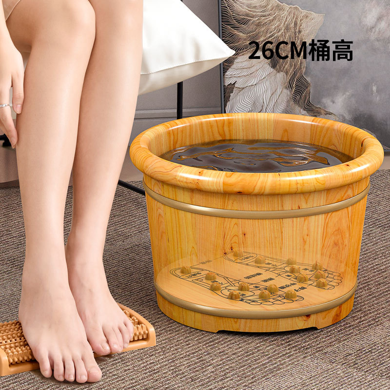 泡脚桶木盆穴位款底按摩