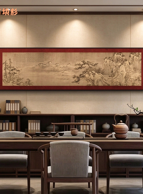 宋代美学装饰画背后有靠山挂画