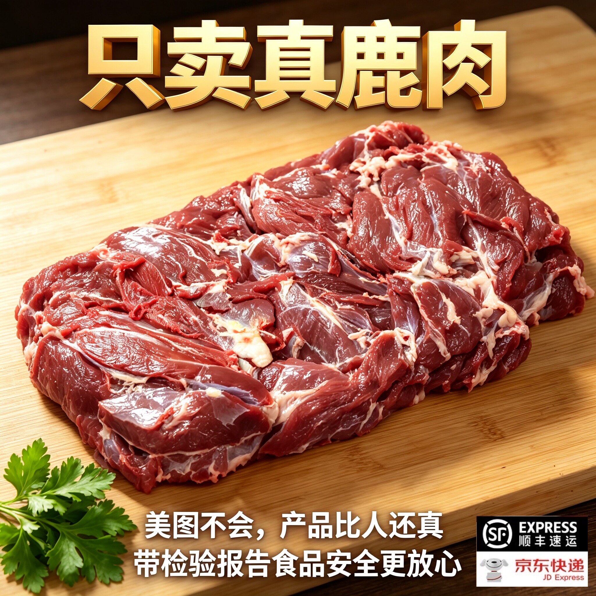 梅花鹿肉新鲜鹿腿肉鹿排鹿心鹿肚鹿腰子鹿腿整支带蹄顺丰空运包邮