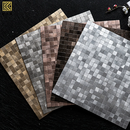 Металлическая самоклеющаяся мозаика из нержавеющей стали на стену, водонепроницаемые обои