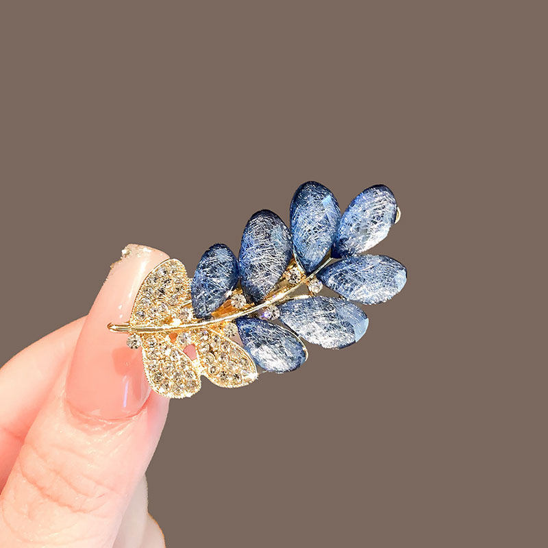 法国LastKiss麦穗水晶琉璃发夹精致刘海夹发卡2024新款高端鸭嘴夹