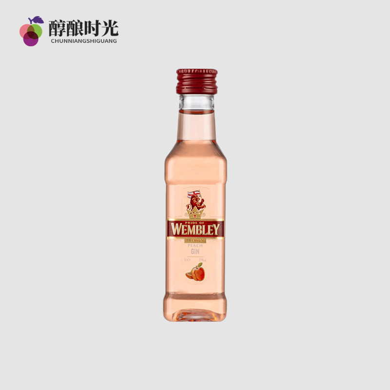 普达皇冠蜜桃味金酒50ml罗马尼亚进口小瓶洋酒鸡尾酒调酒基酒酒伴