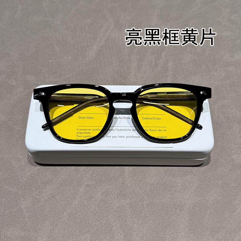 黄色太阳镜男偏光防紫外线开车专用可配近视粉色茶色墨镜女潮流款