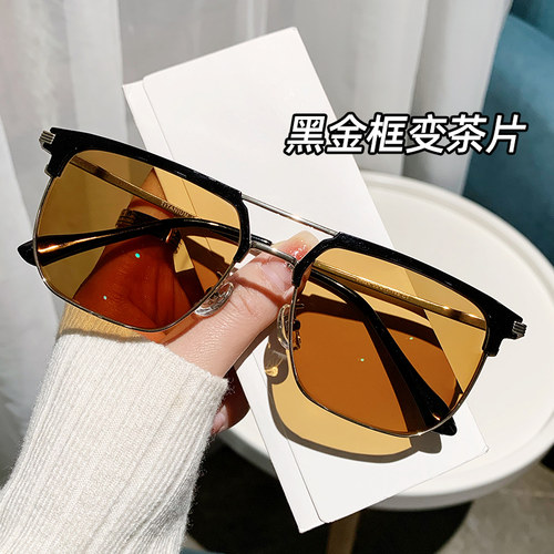 潮枠男生痞帅钛合金近视眼镜