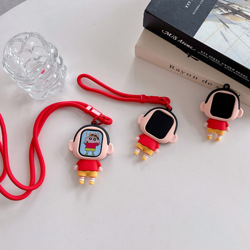 可爱蜡笔小新适用于苹果S11手表保护套Apple iwatchSE3壳456789女