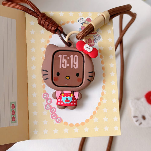 可爱蝴蝶结KT猫适用于苹果iwatchSE3手表壳S10保护套789卡通456SE