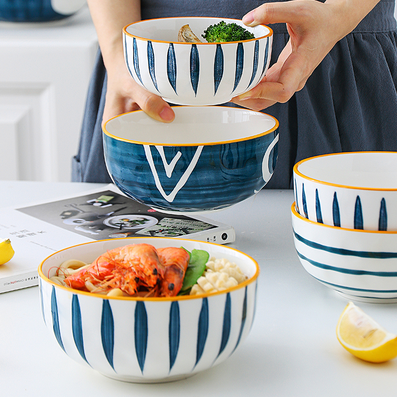 日式碗单个5英寸米饭碗汤碗家用创意个性面碗网红餐具可爱吃饭碗 餐饮具 碗 原图主图
