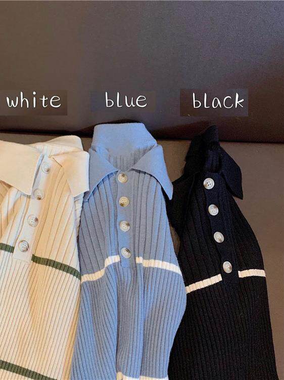 모유 수유 의류 봄과 가을 바닥 셔츠 2022 새로운 줄무늬 폴로 칼라 산후 뜨거운 엄마 스타일 모유 수유 스웨터