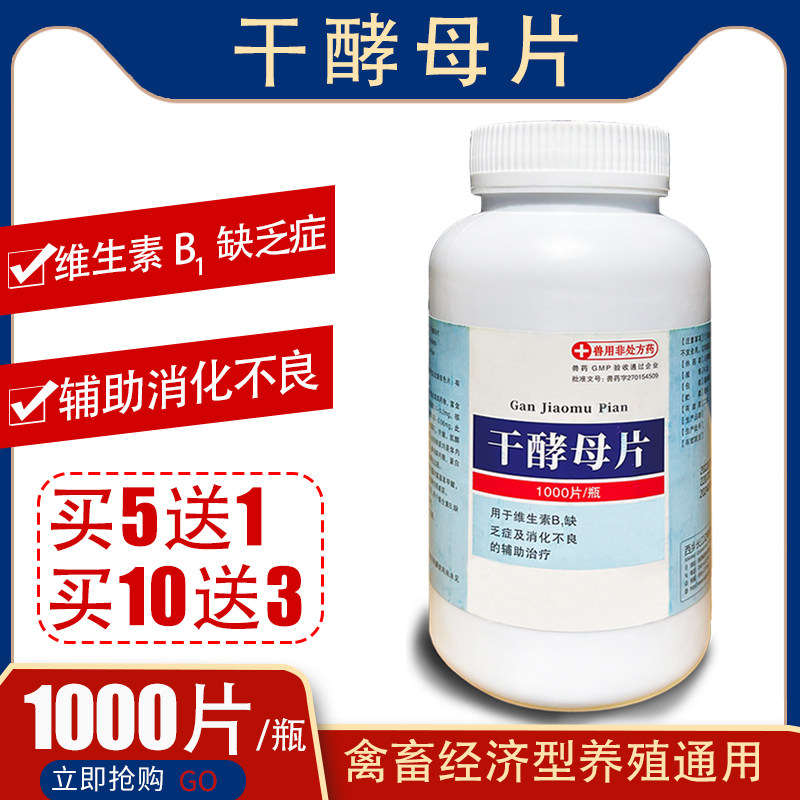 兽用干酵母片牛用羊猪促消化狗猫兔宠物健胃消食片食母生片酵母片