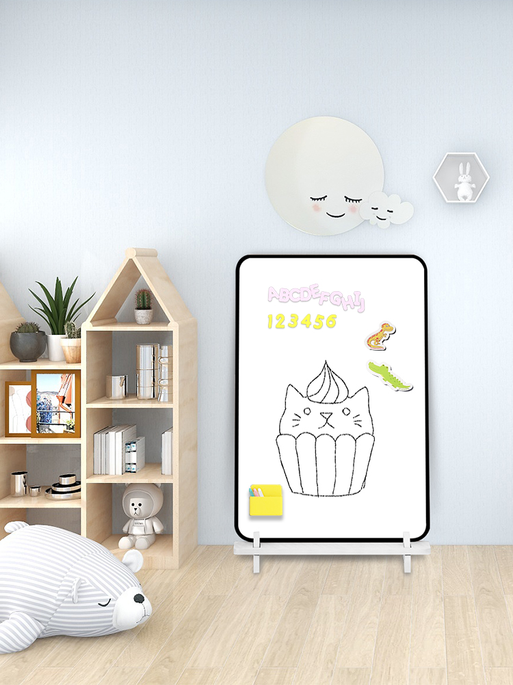 婴幼儿磁吸写字板涂鸦板挂式宝宝黑板家用双面磁性无尘画画板多功