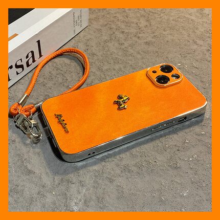 2026橙色英文小马适用vivoy500手机壳y300pro新年y200i挂绳y100马年y78+卡通y76s软y73s/y70s/y51s/y53s/y52s