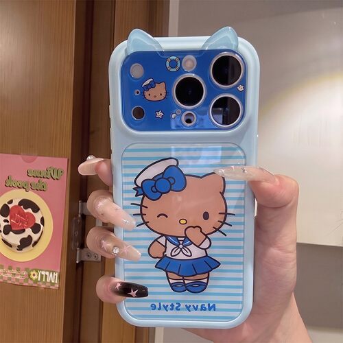 手机壳硅胶大视窗亮面立体猫耳朵