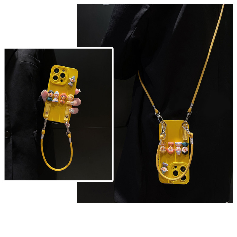 黄色丑萌人偶适用华为荣耀400手机壳300ultra立体200l