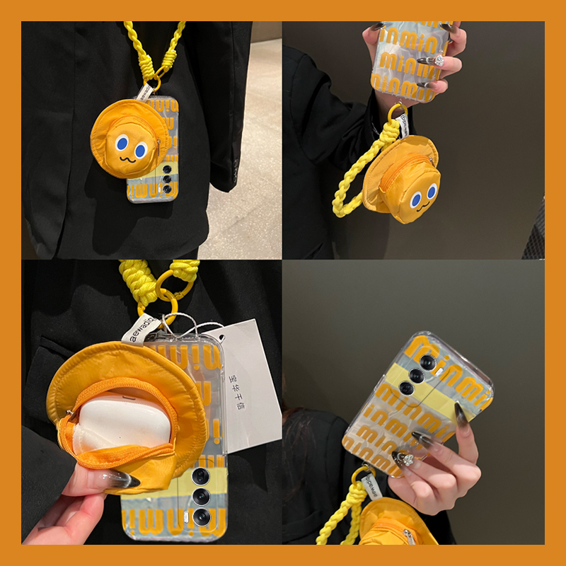 潮牌字母适用opporeno12pro手机壳reno11黄色reon10+十9零钱包8斜挎7se可背带6日韩5k硅胶4se创意3透明oppo女