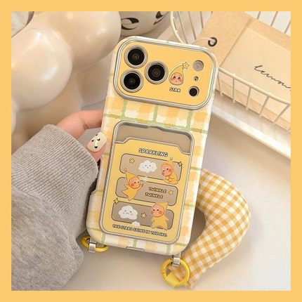 可爱星星人卡包适用小米红米note13pro手机壳noto12turbo卡通k80手腕带k70仿皮k60por皮纹redmi卡套电镀硅胶p