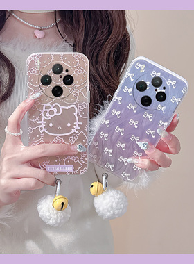 毛球铃铛适用vivox100手机壳x90s羽纱t2sKT猫咪x9高级x80硅胶x70+十x60小众x7女x50/x27x23x30x21i/x100/vivo