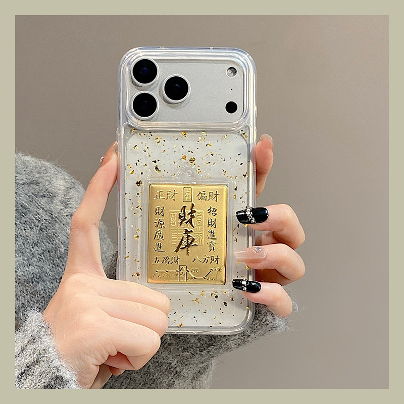 潮牌金色财库适用华为mate70pro+手机壳mete60金箔mata50滴胶m40e高级感30epor立体十新款hawei硅胶透明软壳p