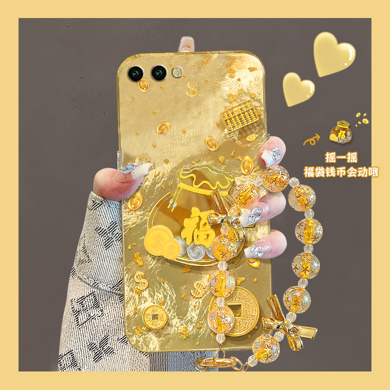 2025金币福袋适用三星zfold6手机壳zflip5立体w23flip金色3挂链zfold2折叠屏简约w22过年w21硬壳galaxy蛇年女