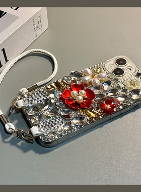 ins风满屏水钻珍珠适用oppo一加ace6手机壳ace5至尊版1+15红色13花朵12挂绳11pr软10/9rt/ace3v/2v/1+oneplus