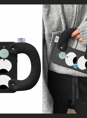 趣味大眼睛适用华为mate60pro手机壳50e搞怪mata40充棉rs保时捷设计mete30e腕带meta20x立体10pro硅胶+十黑色