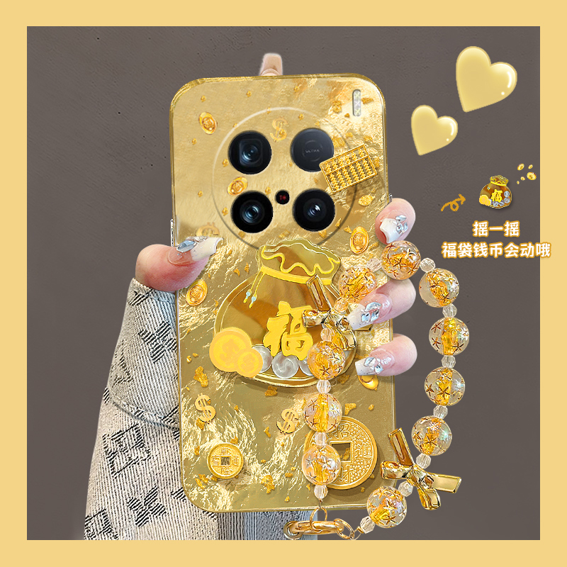 2025金币福袋适用vivox200手机壳x100pro+手机壳x100ultra立体x90s金色t2s挂链x80spor硅胶x70简约x60+十vivo