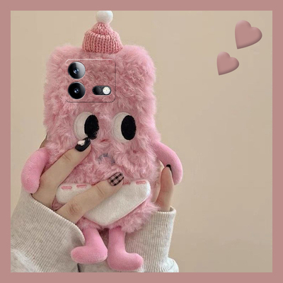 粉色小怪兽适用vivoiqooneo9spro手机壳iqoneo8se立体neo7pro竞速版5s活力版6se搞怪855卡通爱酷vivo硅胶毛绒