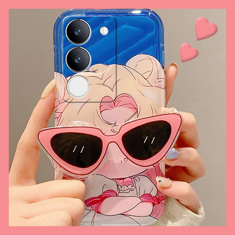 手机壳可爱墨镜美少女战士卡通动漫二次元