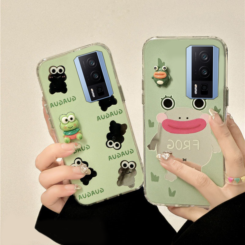 手机壳镜子立香肠嘴体青蛙卡通可爱趣味女