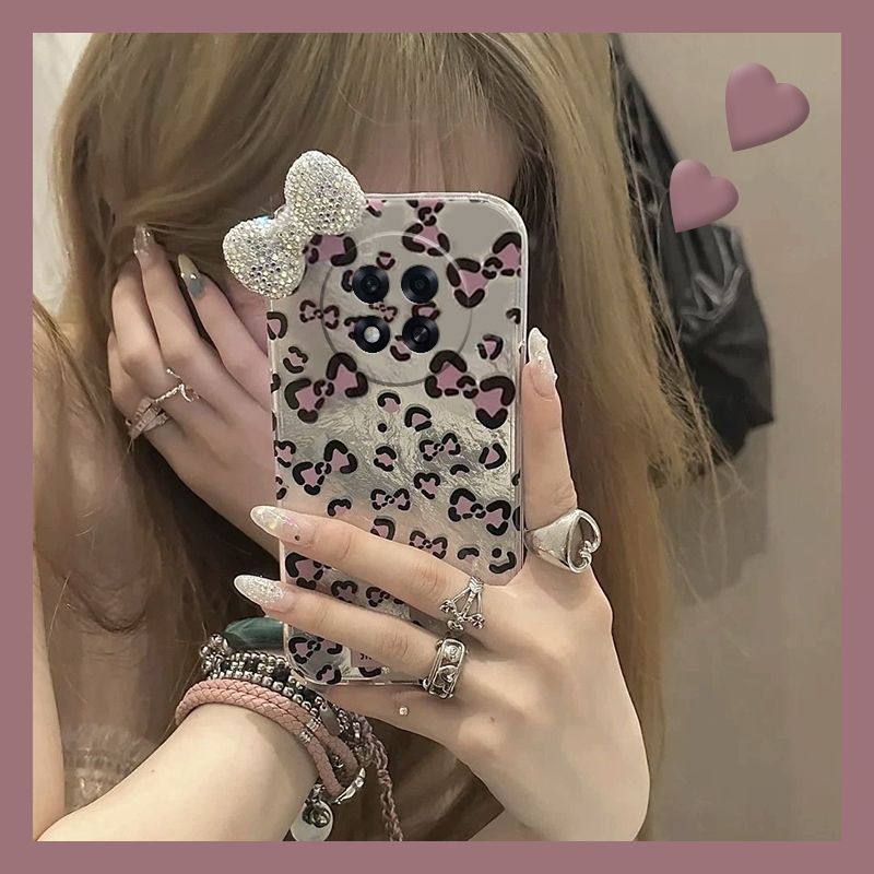 粉色豹纹适用oppoa6pro手机壳a6gt立体a6max水钻a6i蝴蝶结por高级感0ppo羽纱oppo日韩辣妹硅胶韩系透明韩系软