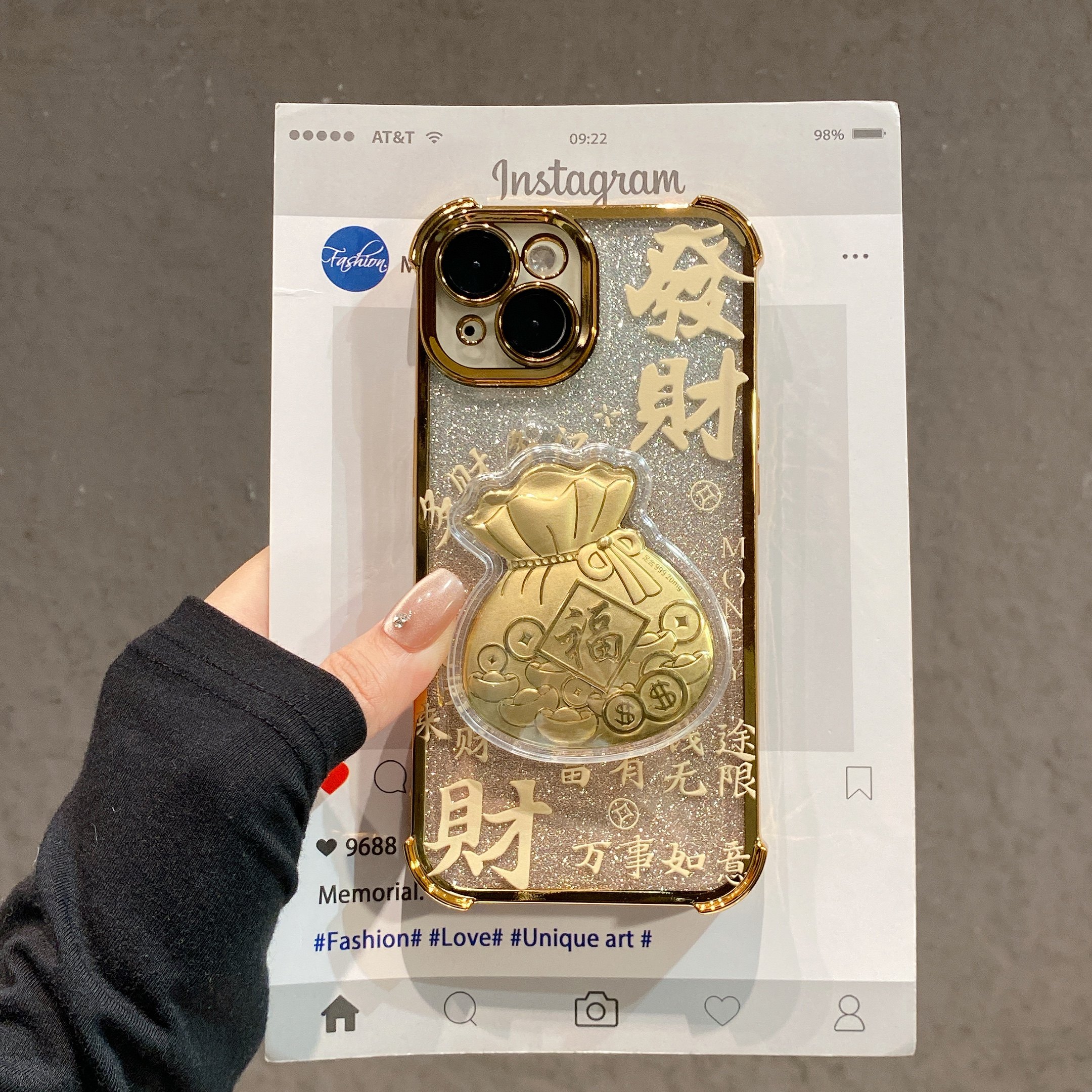 ins风金色发财福袋适用苹果17promax手机壳华为pura80荣耀500pro小米17立体vivos50文字opporeno15新年x300软,3C数码配件,手机保护套/壳,淘宝优惠券,粉丝福利购,淘宝优惠卷