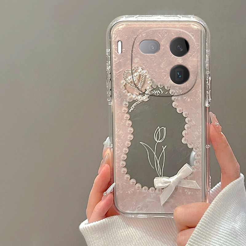 高级感镜面立体爱心蝴蝶结手机壳