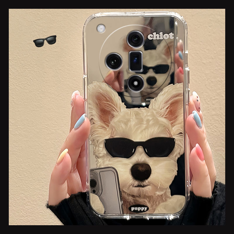 镜子镜面个性自拍狗狗手机壳