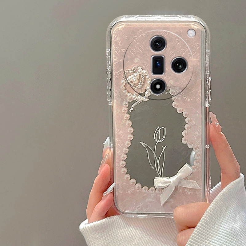 高级感镜面立体爱心蝴蝶结手机壳