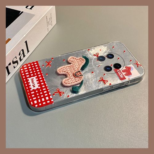 手机壳硅胶冰川纹新年红色2026马