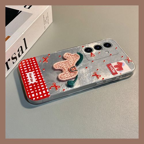 手机壳硅胶冰川纹新年红色2026马