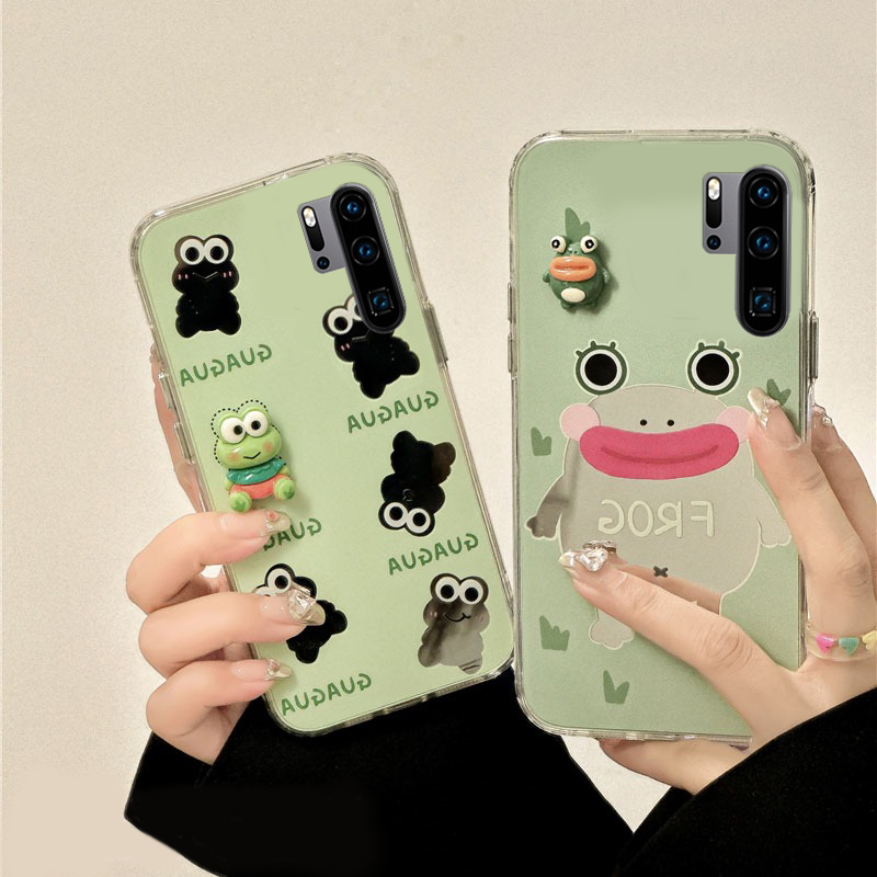 手机壳镜子立香肠嘴体青蛙卡通可爱趣味女