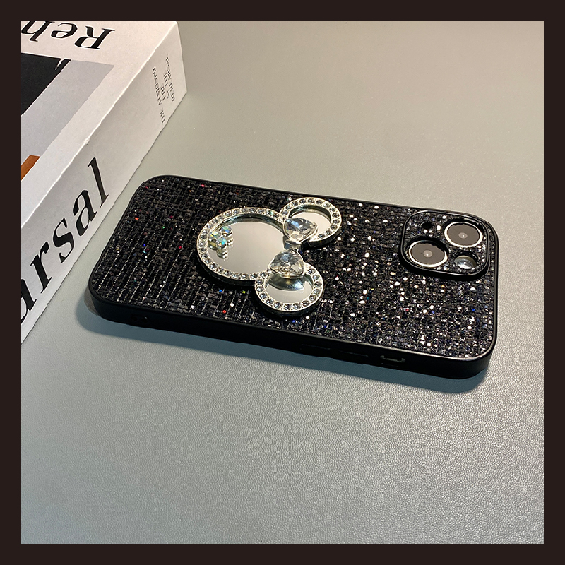 钻石米奇镜子适用vivoy500手机壳y300pro水钻y200i亮片y100镜面y78+闪片y77e卡通y76s绒布u3x十z5/y30软vivo