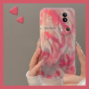 晕染字母适用opporeno11pro手机壳reno10+十9高级感8韩系7se羽纱6硅胶5k软壳4se小众3个性ace2创意2z少女oppo