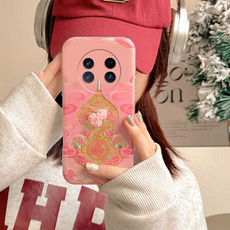 镂空闪粉葫芦适用华为荣耀magic8手机壳mgaic7旋转play8tpro国潮7t金箔6t中国风5t新款majic6至尊版5/honor软