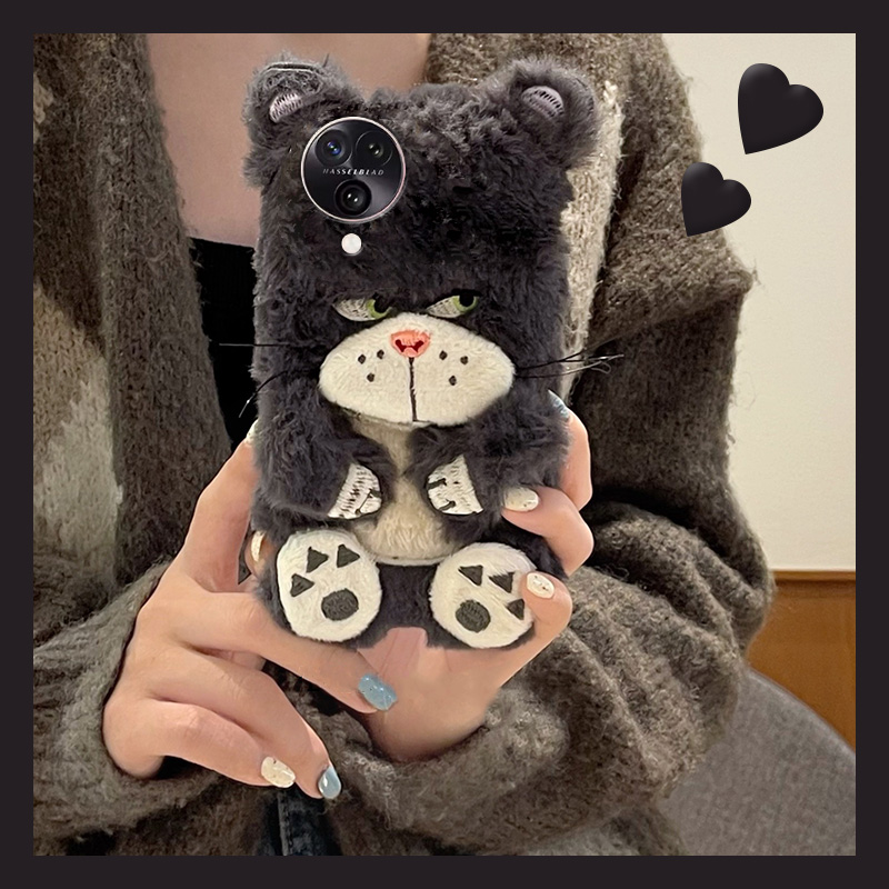 毛茸茸毛绒绒路西法猫手机壳