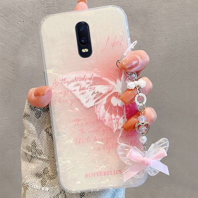 渐变晕染蝴蝶适用oppor17pro手机壳r15x梦境版r11splus贝壳纹r9s粉色r7plus超仙r17硅胶oppo软壳0pp0小众个性